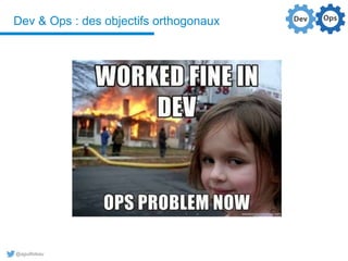 @aguilloteau
Dev & Ops : des objectifs orthogonaux
 