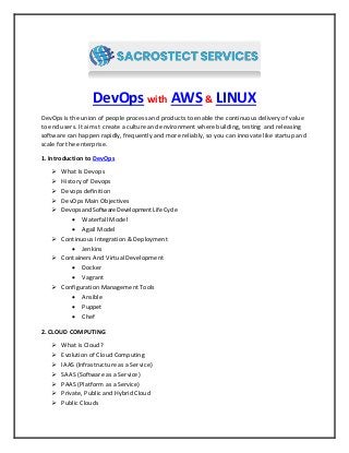 Devops with aws and linux online training