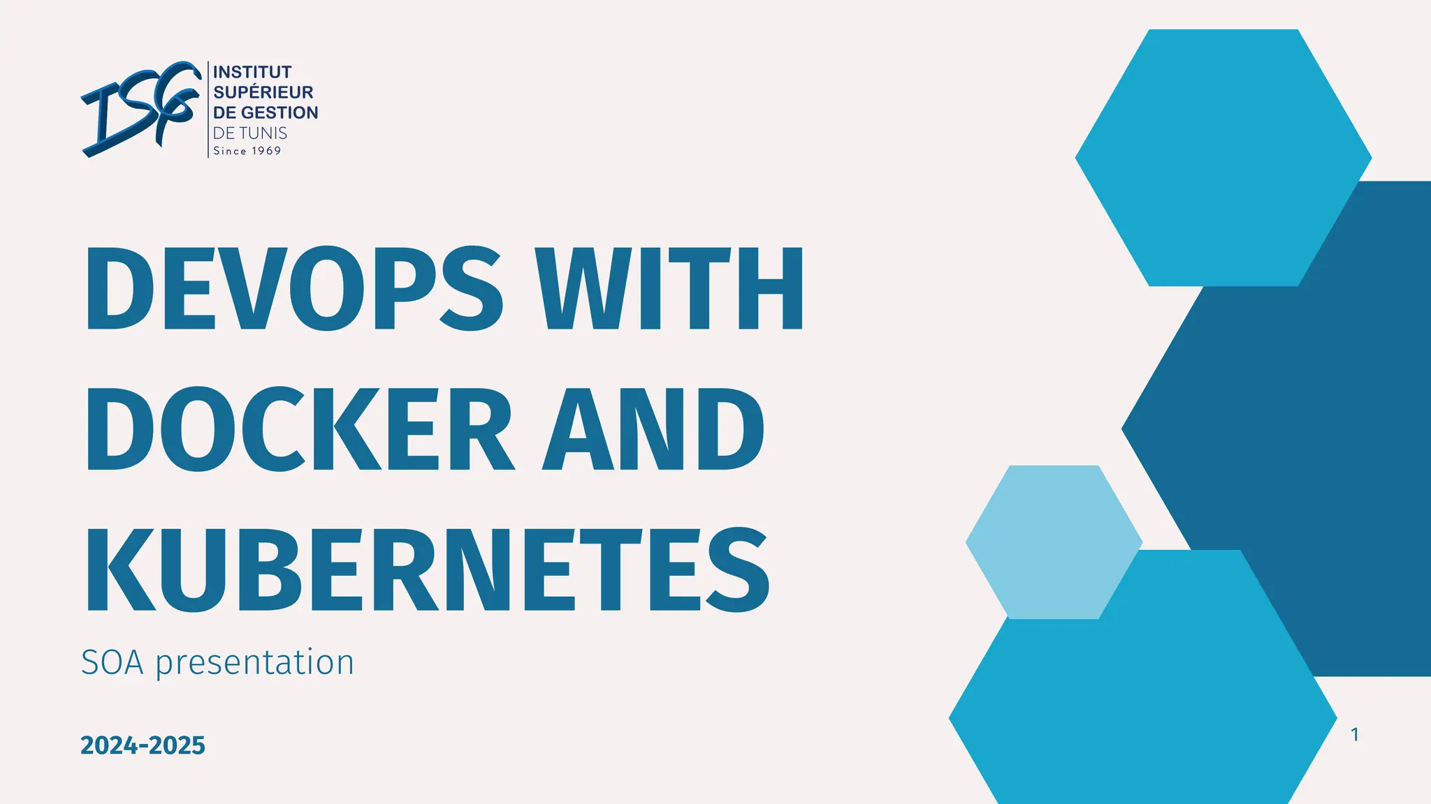 DEVOPS WITH
DOCKER AND
KUBERNETES
SOA presentation
1
2024-2025
 