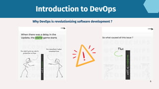 Introduction to DevOps
Introduction to DevOps
6
Why DevOps is revolutionizing software development ?
 