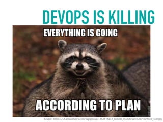 DEVOPS IS KILLING
Source: https://s3.amazonaws.com/rapgenius/1362449233_tumblr_m5bdwuz6wZ1rvzu9do1_500.jpg
 