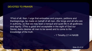 Devoted to prayer | PPTX