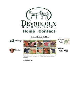 Devoucoux horse riding equipment specialist