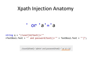 Xpath Injection Anatomy
 