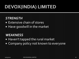 Devox (india) limited original | PPTX