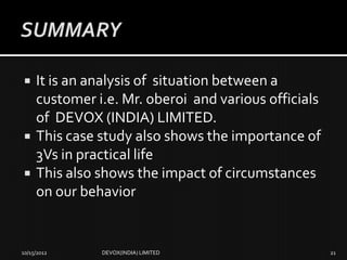 Devox (india) limited original | PPTX