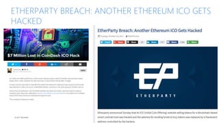 © 2017 MCHAIN
ETHERPARTY BREACH: ANOTHER ETHEREUM ICO GETS
HACKED
 