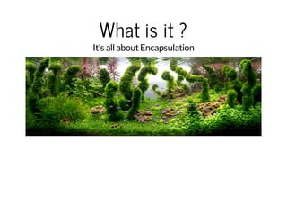 What is it ? 
It's all about Encapsulation 
 