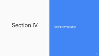 Section IV Going to Production
57
 