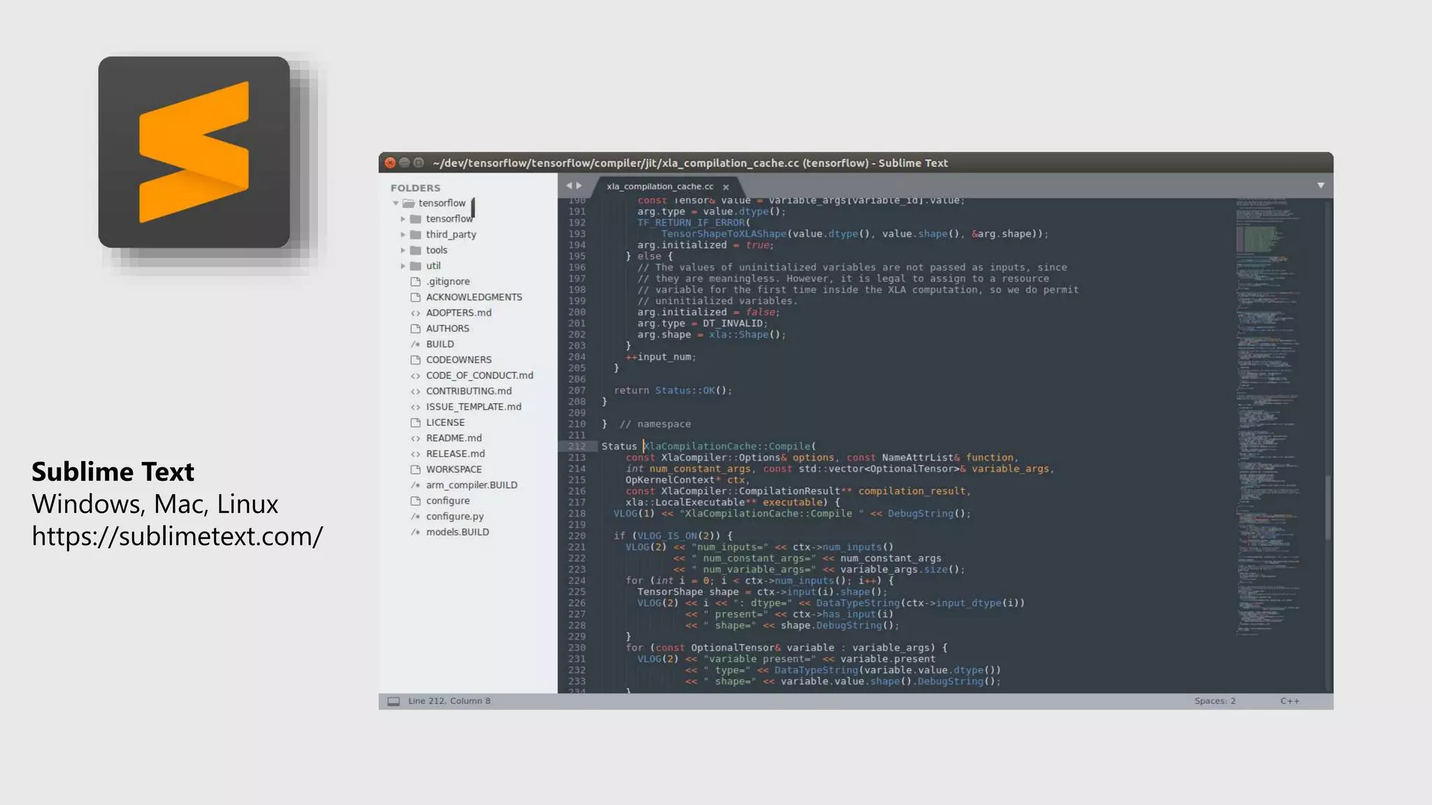 Sublime Text
Windows, Mac, Linux
https://sublimetext.com/
 