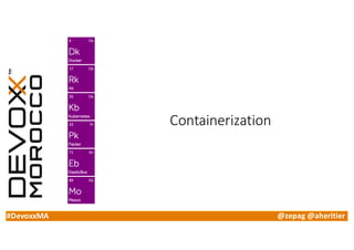 #DevoxxMA @zepag @aheritier
Containerization
 