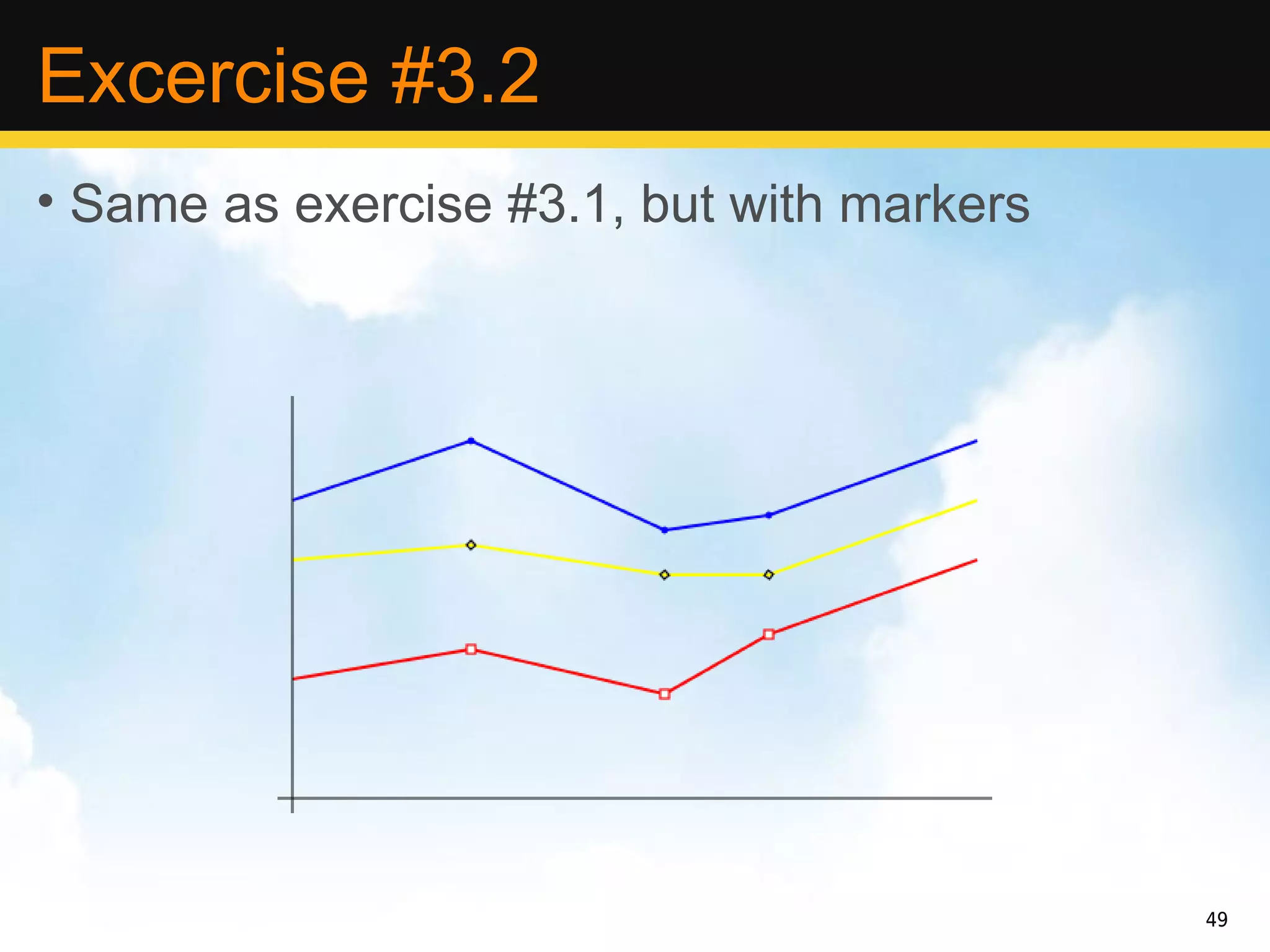 Excercise #3.2
• Same as exercise #3.1, but with markers




                                            49
 