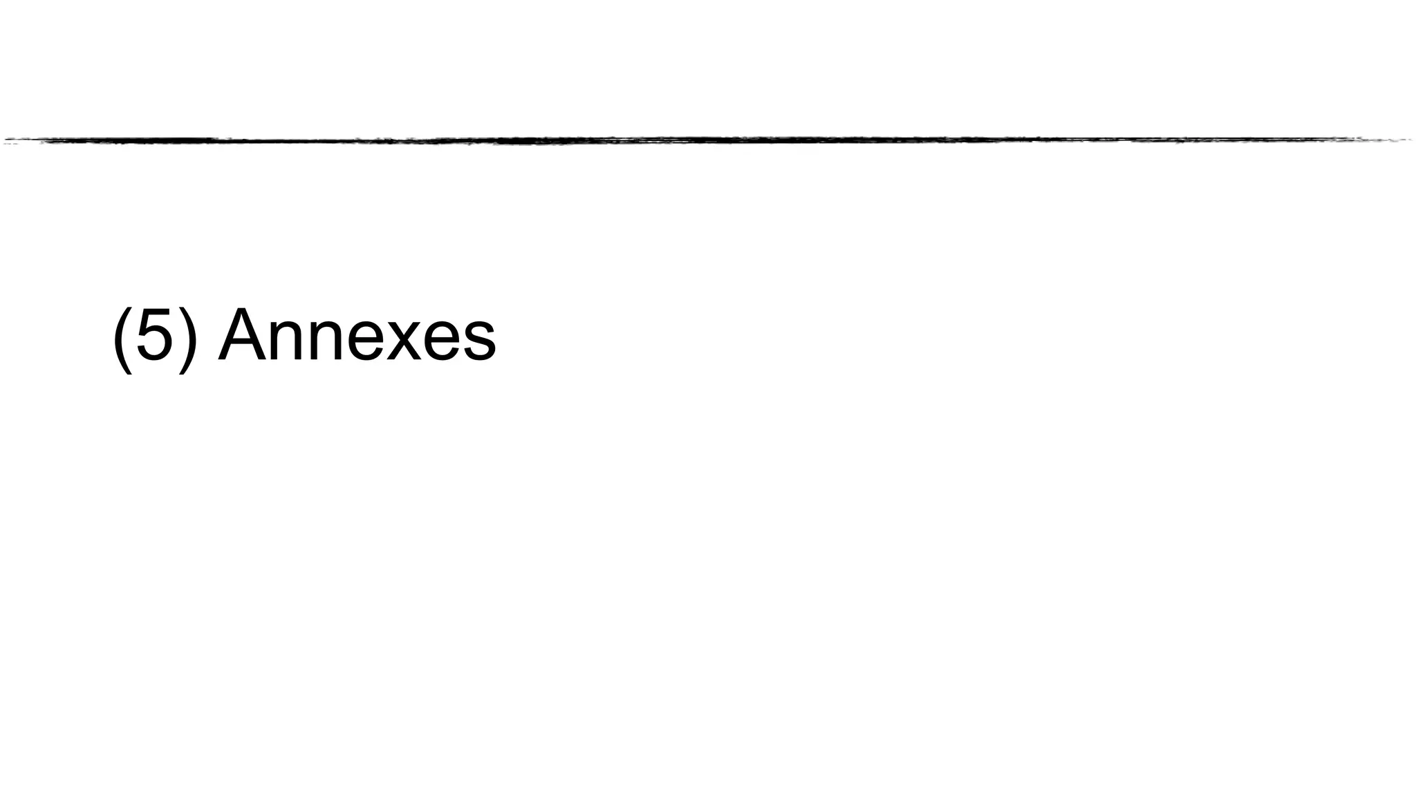(5) Annexes
 