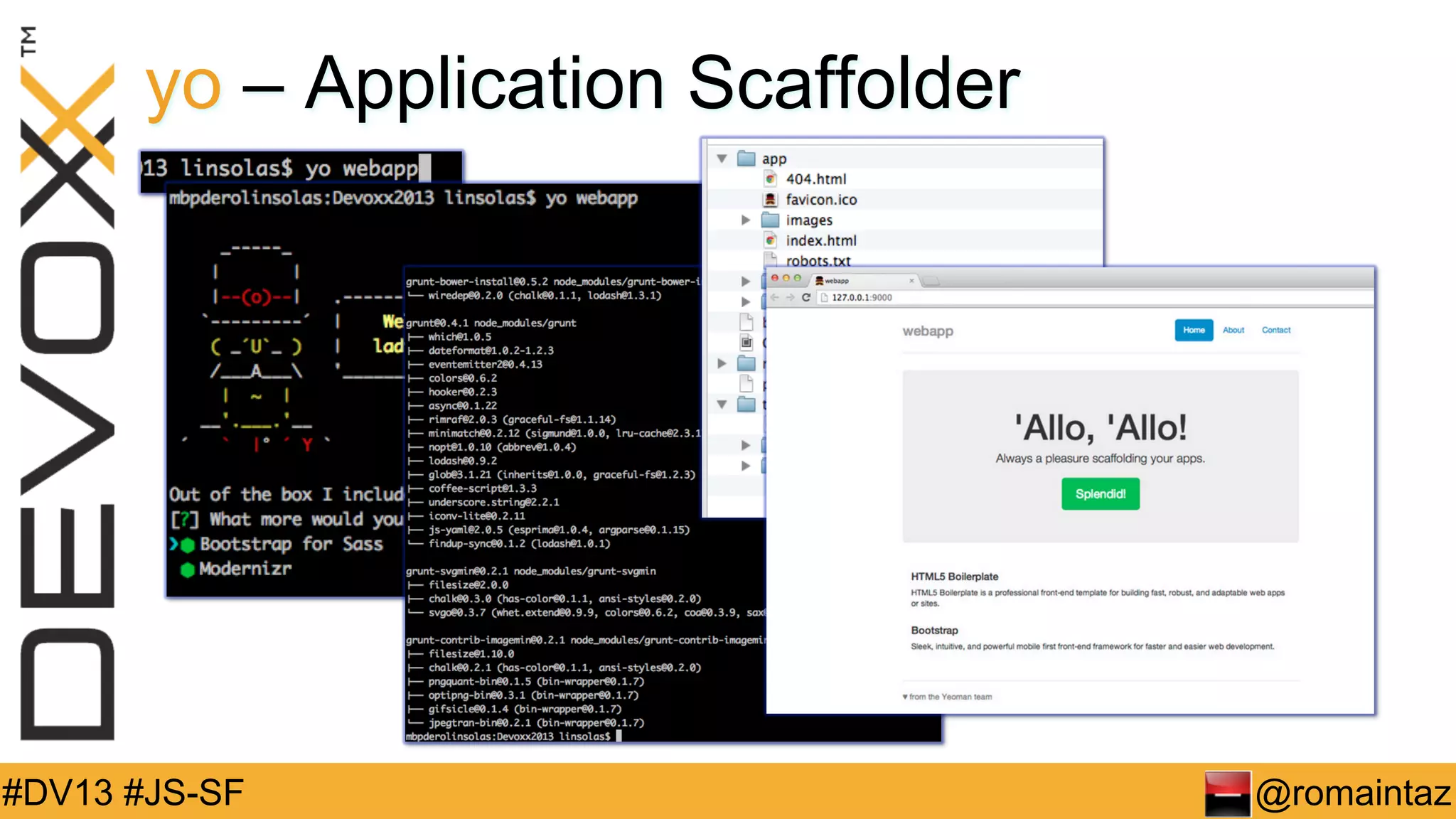 yo – Application Scaffolder #DV13 #JS-SF @romaintaz 