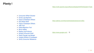 131
Plenty !
https://cwiki.apache.org/confluence/display/KAFKA/System+Tools
https://github.com/dharmeshkakadia/awesome-kafka
https://www.google.com/ J
 