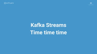 80
80
Kafka Streams
Time time time
 