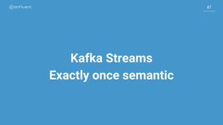 87
87
Kafka Streams
Exactly once semantic
 