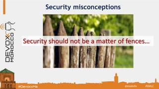 Security misconceptions
Security should not be a matter of fences…
#SSDLC@imolinfo
 