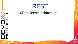 #GraphQlVsRest
@VladimirD_42
REST
Client-Server architecture
 