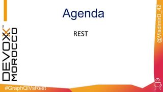 #GraphQlVsRest
@VladimirD_42
REST
Agenda
 