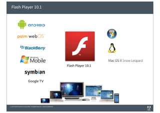 © 2010 Adobe Systems Incorporated. All Rights Reserved. Adobe Confidential.
Flash Player 10.1
Flash Player 10.1
Google TV
 