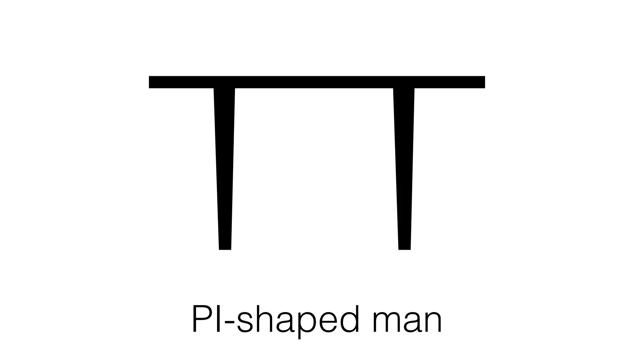 PI-shaped man
 