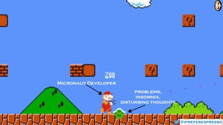 @ipreferespresso
50
Micronaut Developer
problems,
insomnia,
disturbing thoughts
 