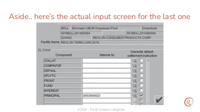 © 2022 - The @ Company | atsign.dev
Aside.. here’s the actual input screen for the last one
 