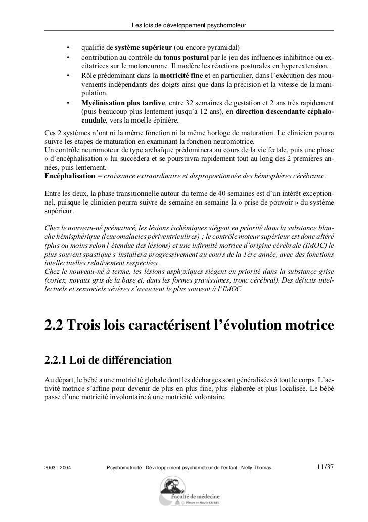 Developpement Psychomoteur Developpement Psychomoteur
