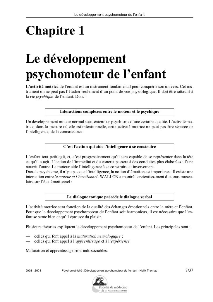 Developpement Psychomoteur Developpement Psychomoteur