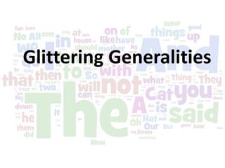 Glittering Generalities
 