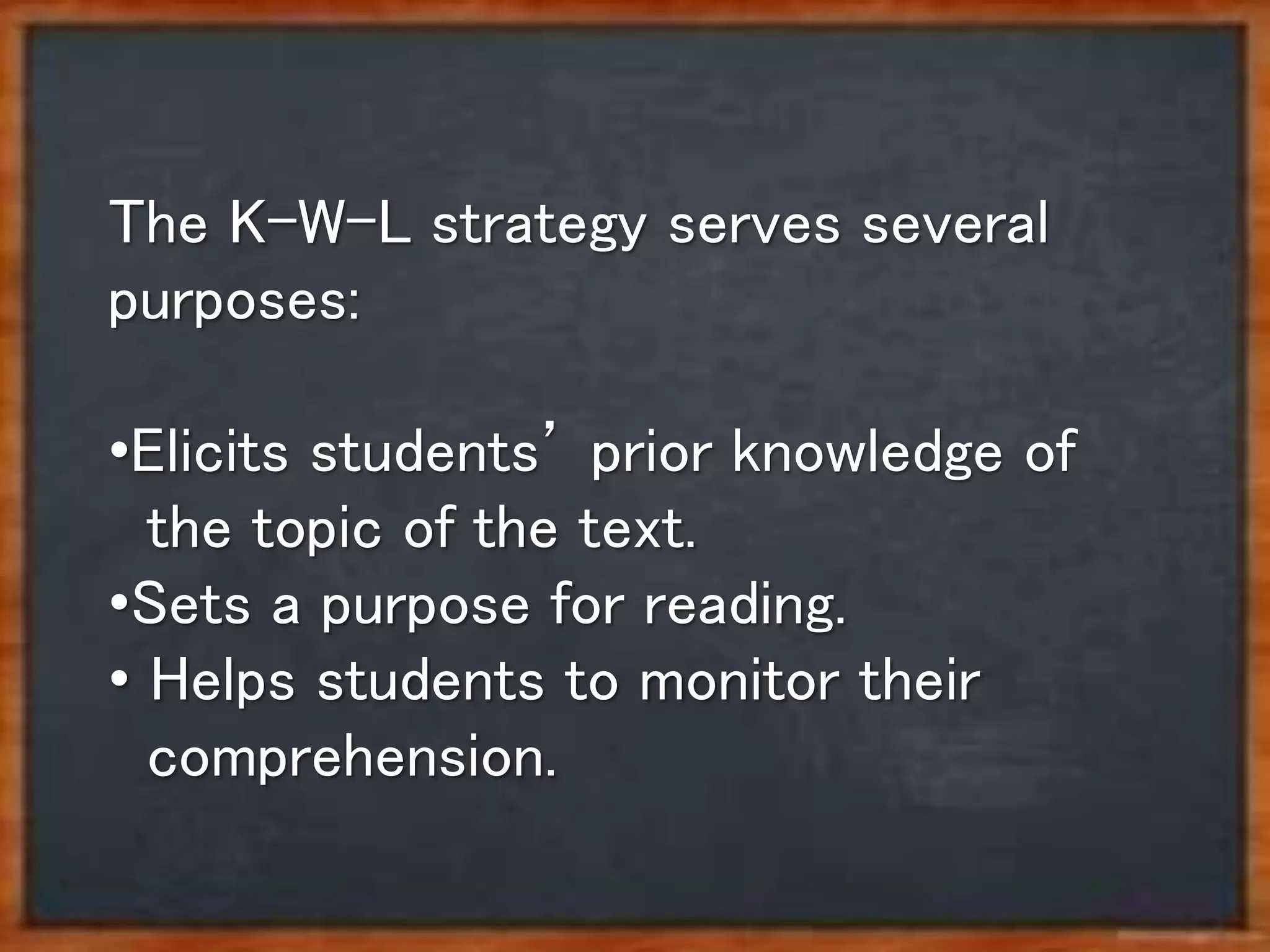 K-W-L Strategy | PPTX