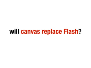 will canvas replace Flash?
 