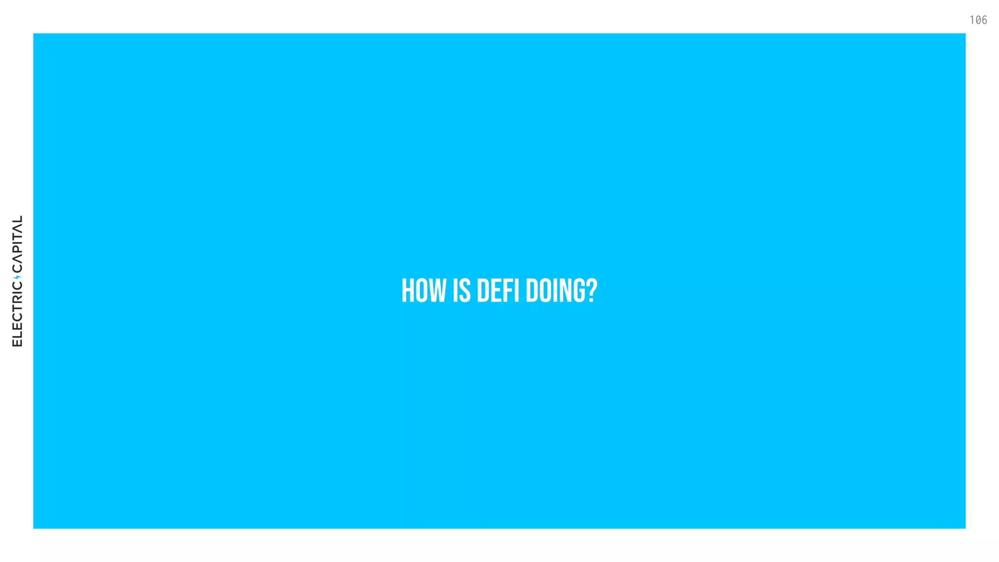 how is deFi doing?
106
 