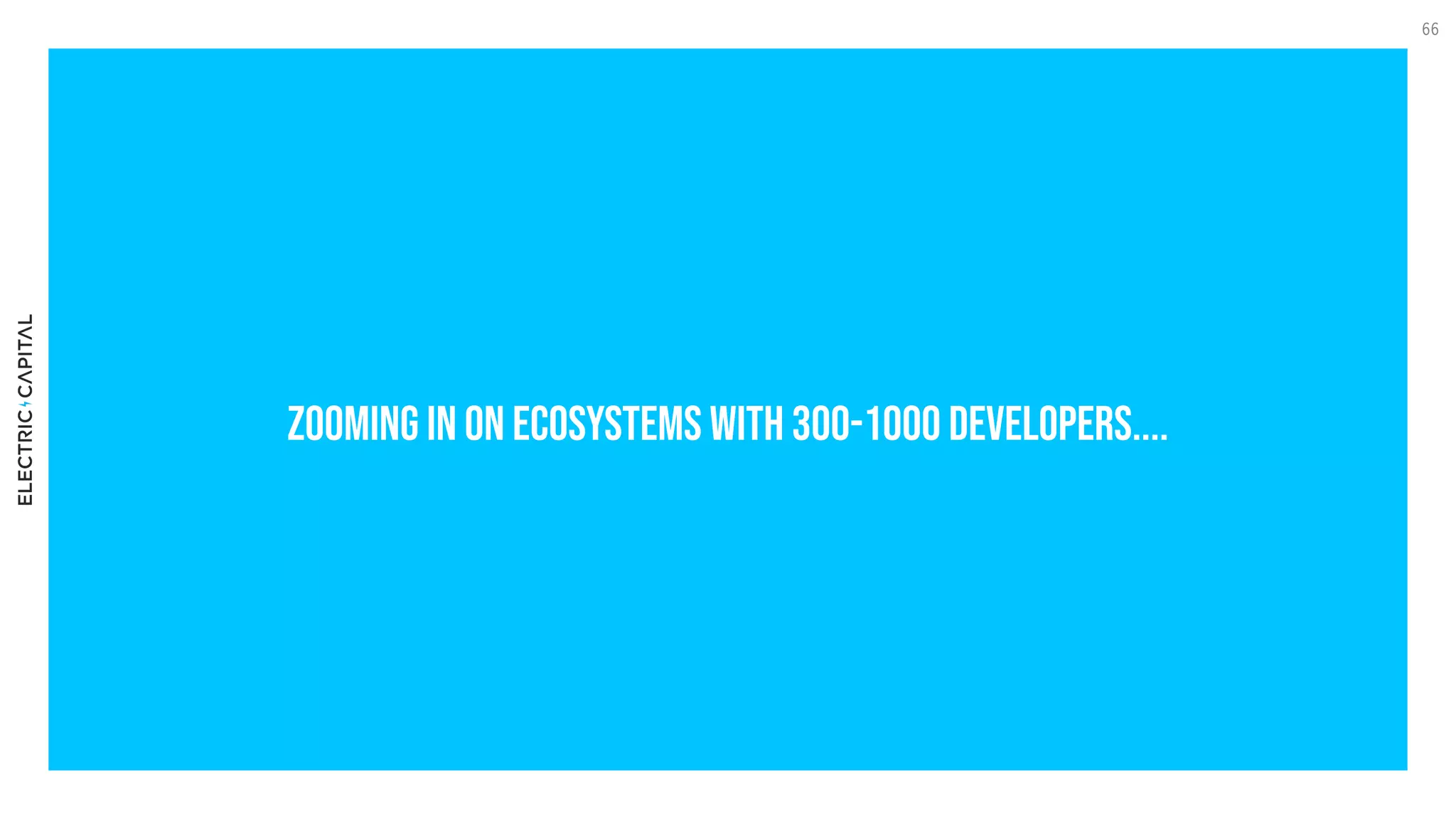 zooming in on ecosystems with 300-1000 developers....
66
 