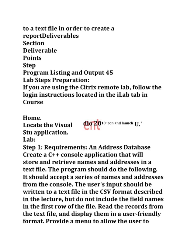 Devry cis-170-c-i lab-7-of-7-sequential-files | PDF