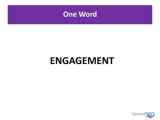 One Word
ENGAGEMENT
 