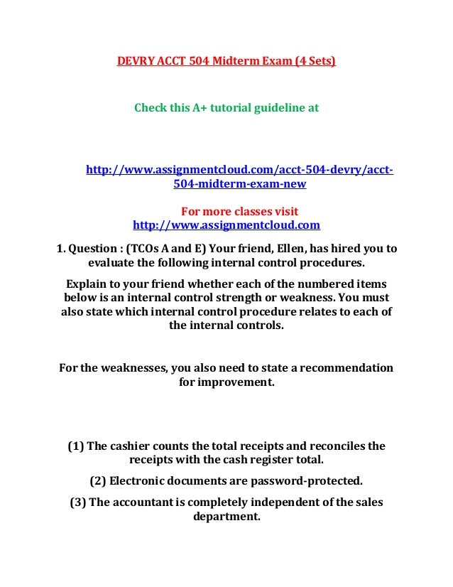 Devry acct 504 midterm essay 05 image