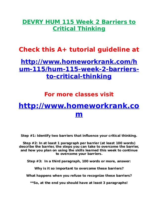 Hum 111 critical thinking powerpoint presentation 06 picture