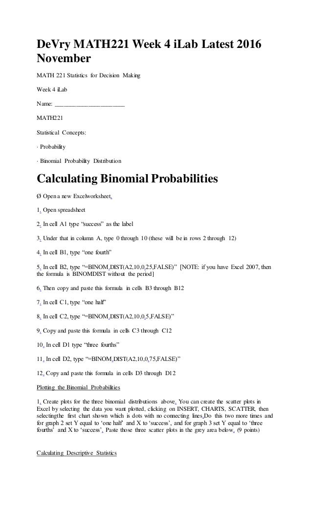 De vry math 221 all discussion ilbs latest 2016 november