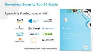 Serverless Security Top 10 Guide
Research by PureSec, together with:
https://www.puresec.io/resource-download
 