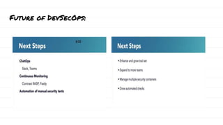 Future of DevSecOps:
 