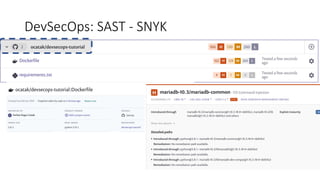 DevSecOps: SAST - SNYK
 