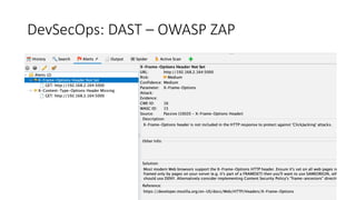 DevSecOps: DAST – OWASP ZAP
 