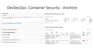 DevSecOps: Container Security - Anchore
 