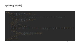 41
SpotBugs (SAST)
 