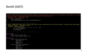 45
Bandit (SAST)
 