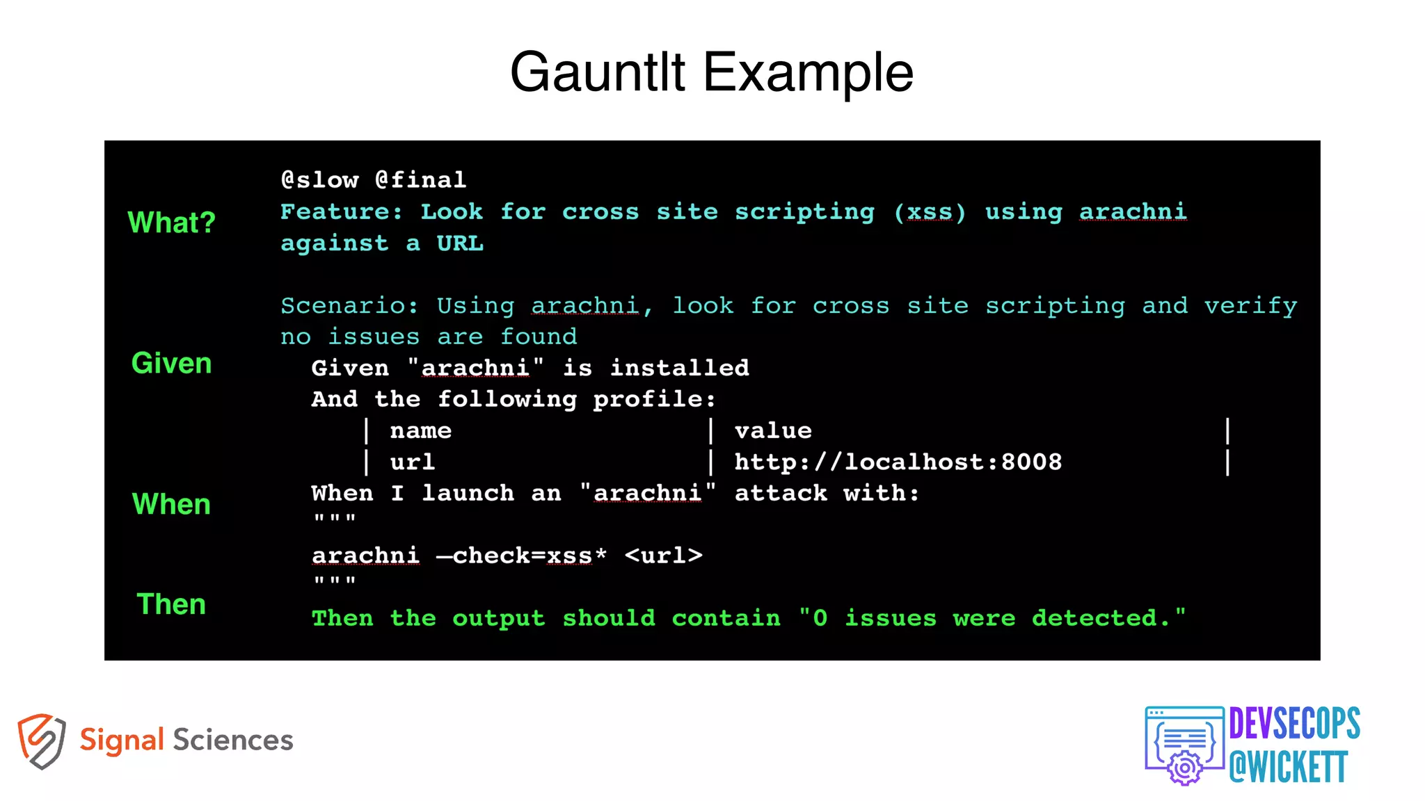 Gauntlt Example
 