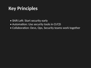 DevSecOps presentation explaining what is devsecops | PPTX