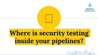 Where is security testing
inside your pipelines?
🤷
 